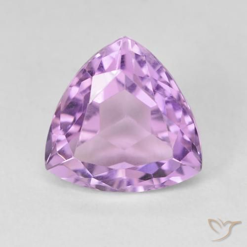 3.37ct Натуральный Средний розовый фиолетовый Аметист, Триллион, VVS-VS