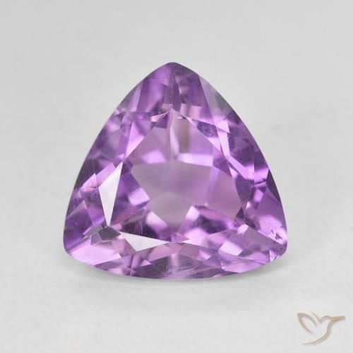 2.92ct Натуральный Розовато-фиолетовый Аметист, Триллион, VVS-VS