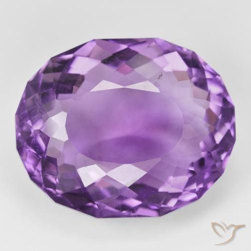 31.24ct Натуральный Ярко-фиолетовый Аметист, Овал, VVS-VS