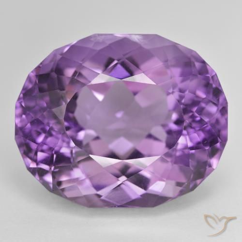 37.96ct Натуральный Пурпурно-фиолетовый Аметист, Овал, VVS-VS