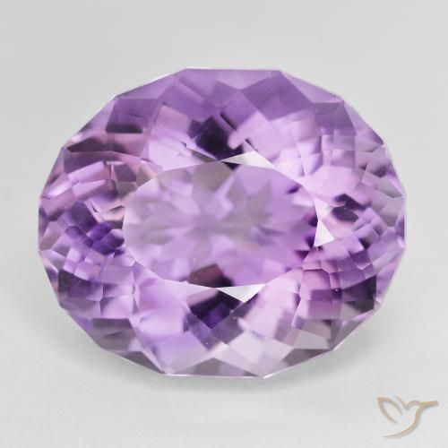 16.36ct Натуральный Розовато-фиолетовый Аметист, Овал, VVS-VS