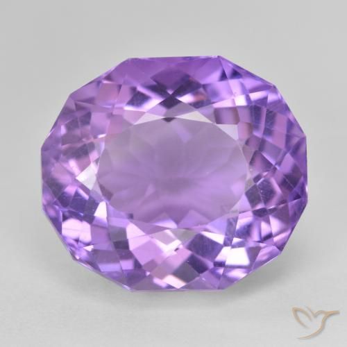 17.75ct Натуральный Средний фиолетовый Аметист, Овал, VVS-VS