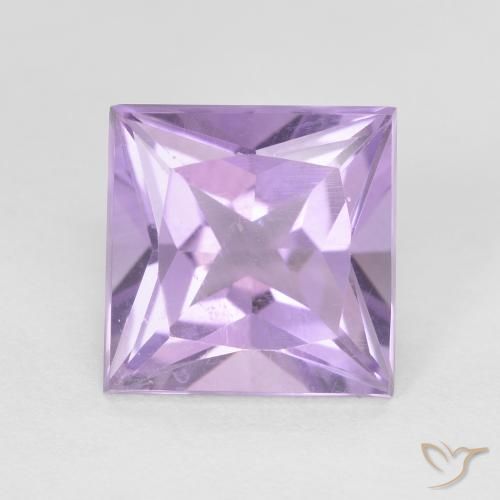 2.25ct Натуральный Средний розовый фиолетовый Аметист, Квадрат, Чистота VS