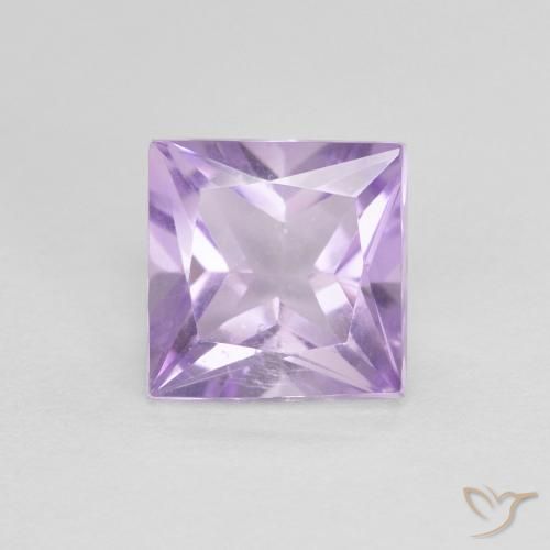 1.10ct Натуральный Светло-розовато-фиолетовый Аметист, Квадрат, Чистота VS
