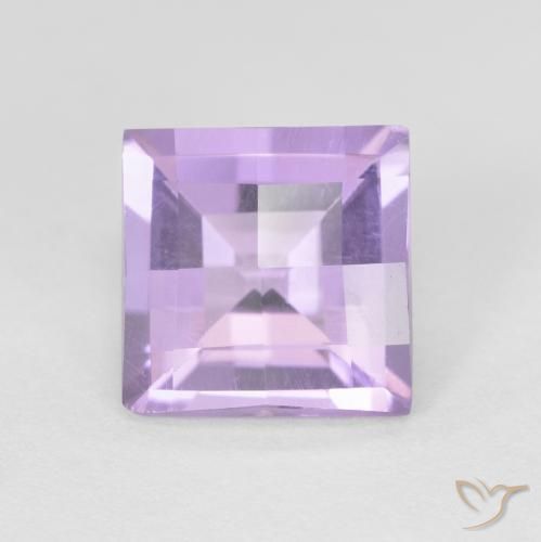 1.38ct Натуральный Светло-розовато-фиолетовый Аметист, Квадрат, VVS-VS