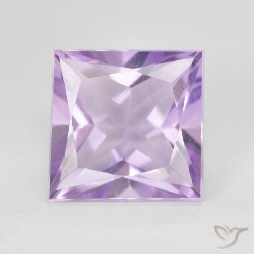 4.33ct Натуральный Средний фиолетовый Аметист, Квадрат, Чистота VVS