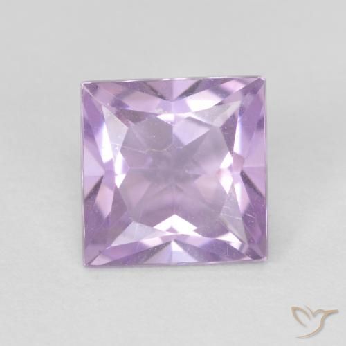 1.06ct Натуральный Светло-розовато-фиолетовый Аметист, Квадрат, Чистота VS