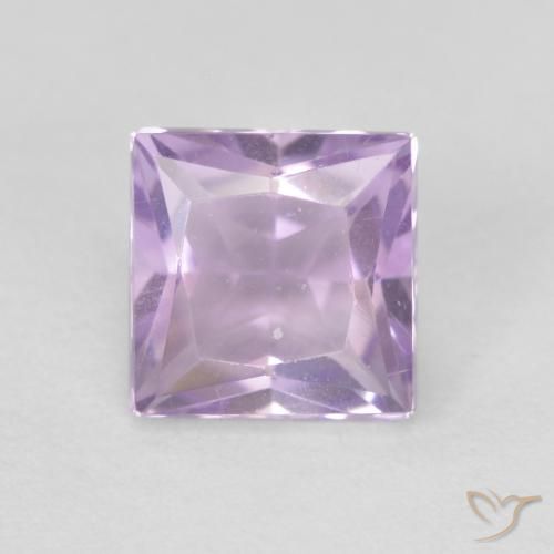 0.65ct Натуральный Средний фиолетовый Аметист, Квадрат, Чистота VS