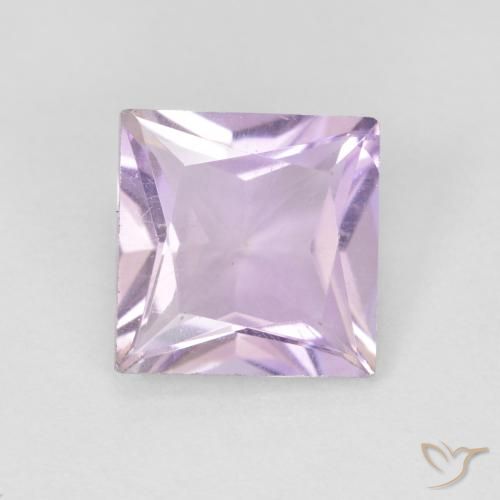 1.35ct Натуральный Светло-розовато-фиолетовый Аметист, Квадрат, Чистота VS