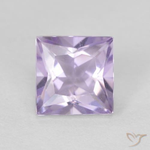 0.66ct Натуральный Светло-фиолетовый Аметист, Квадрат, VVS-VS
