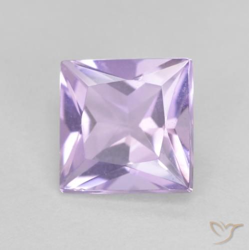 0.97ct Натуральный Светло-фиолетовый Аметист, Квадрат, Чистота VVS