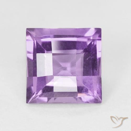1.75ct Натуральный Розовато-фиолетовый Аметист, Квадрат, VVS-VS