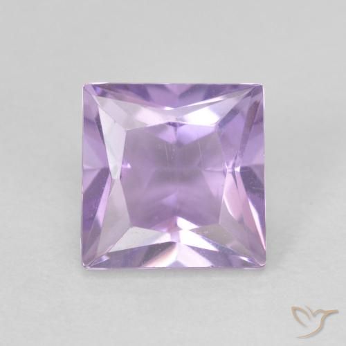1.05ct Натуральный Розовато-фиолетовый Аметист, Квадрат, VVS-VS