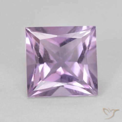 2.27ct Натуральный Средний розовый фиолетовый Аметист, Квадрат, VVS-VS