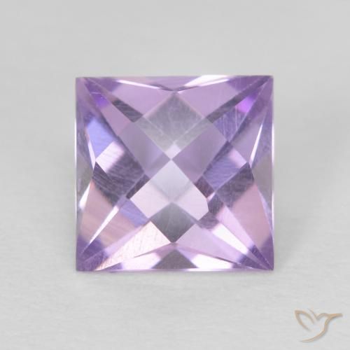 1.25ct Натуральный Розовато-фиолетовый Аметист, Квадрат, VVS-VS