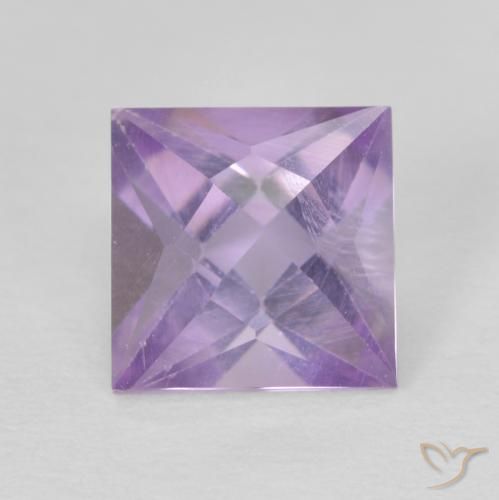 1.21ct Натуральный Розовато-фиолетовый Аметист, Квадрат, VVS-VS
