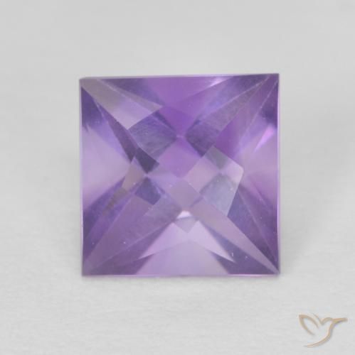 1.14ct Натуральный Средний фиолетовый Аметист, Квадрат, VVS-VS