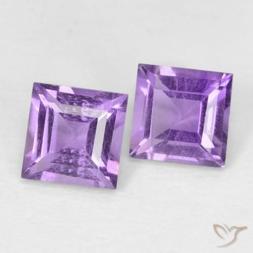 0.87 карата, натуральный Medium Dark-Violet Аметист, Квадрат, VVS-VS