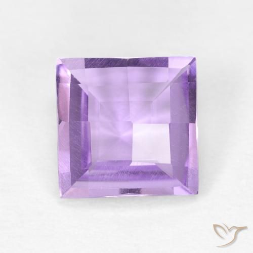 1.42ct Натуральный Средний фиолетовый Аметист, Квадрат, SI