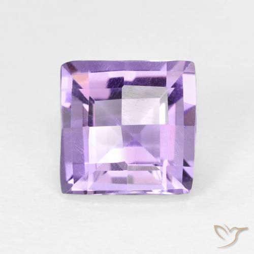 1.66ct Натуральный Средний фиолетовый Аметист, Квадрат, Чистота VVS