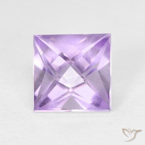 1.18ct Натуральный Средний фиолетовый Аметист, Квадрат, Чистота VVS