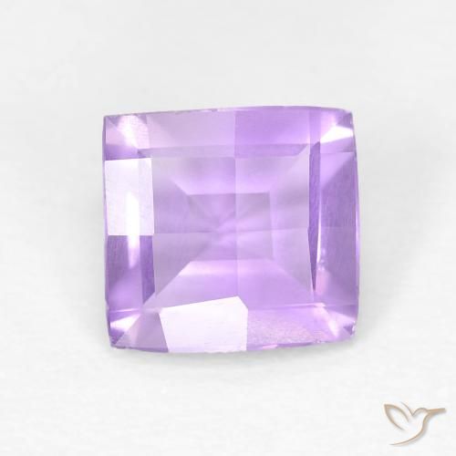 1.08ct Натуральный Ярко-розовато-фиолетовый Аметист, Квадрат, VVS-VS