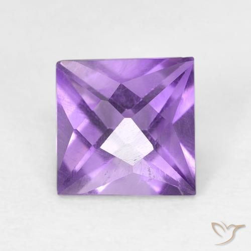 1.03ct Натуральный Средний фиолетовый Аметист, Квадрат, VVS-VS