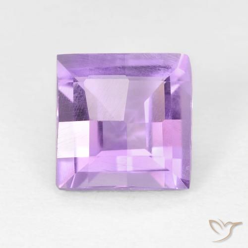 1.35ct Натуральный Светло-розовато-фиолетовый Аметист, Квадрат, VVS-VS