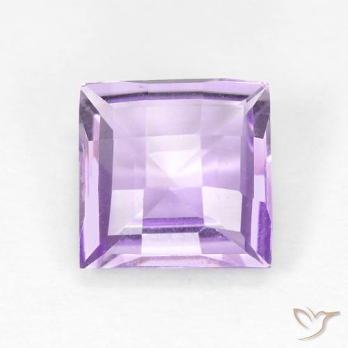 1.56ct Натуральный Светло-розовато-фиолетовый Аметист, Квадрат, VVS-VS