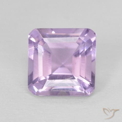 1.02ct Натуральный Светло-розовато-фиолетовый Аметист, Изумрудная огранка, Чистота VS