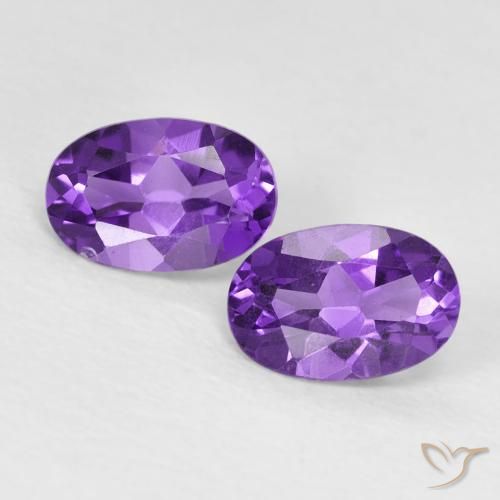 0.86ctw Натуральный Medium Light-Violet Аметист, Овал, VVS-VS