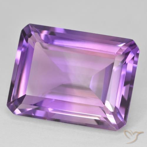 21.90 карата, натуральный Medium Light Purplish-Violet Аметист, Октагон / Изумрудная Огранка, Чистота VVS