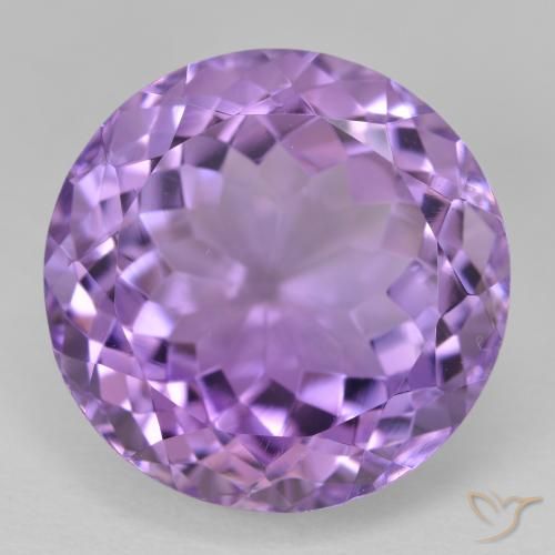 15.16ct Натуральный Средний фиолетовый Аметист, Круглый, Чистота VVS