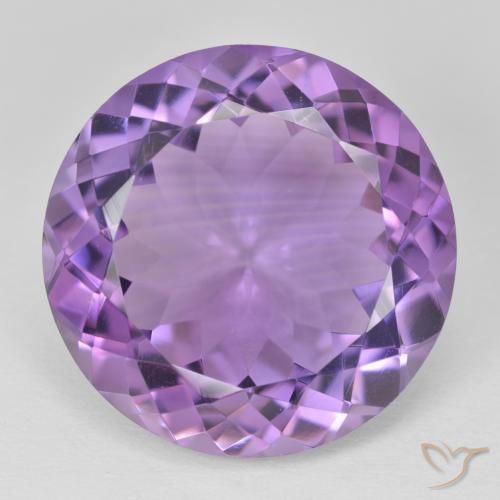 23.66ct Натуральный Средний фиолетовый Аметист, Круглый, VVS-VS