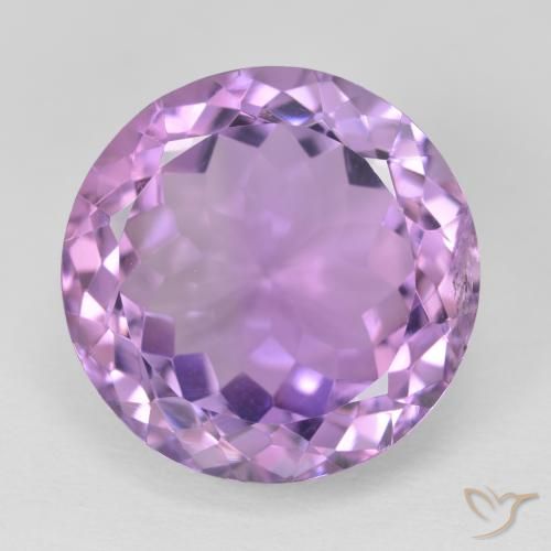 14.19ct Натуральный Розовато-фиолетовый Аметист, Круглый, Чистота VS