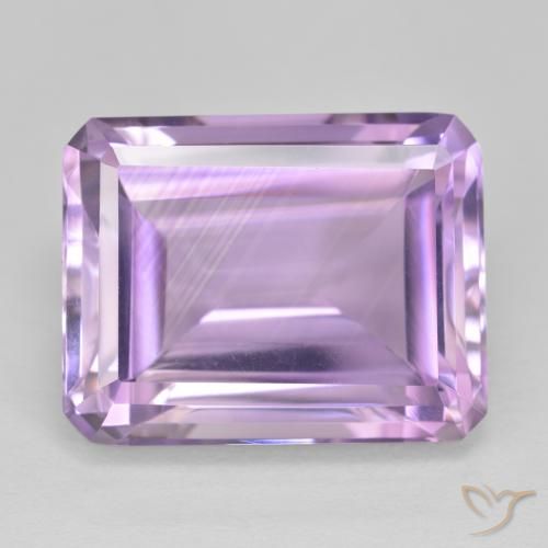 19.73ct Натуральный Средний розовый фиолетовый Аметист, Изумрудная огранка, Чистота VVS