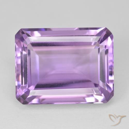 18.77ct Натуральный Средний фиолетовый Аметист, Изумрудная огранка, Чистота VVS