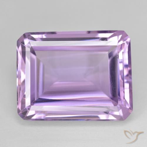 20.29ct Натуральный Средний розовый фиолетовый Аметист, Изумрудная огранка, Чистота VVS