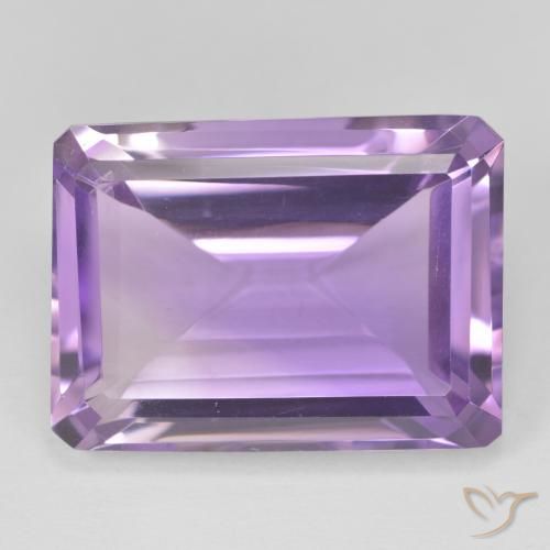 20.96ct Натуральный Средний фиолетовый Аметист, Изумрудная огранка, Чистота VVS