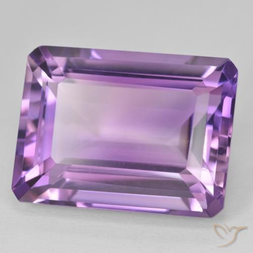 22.92 карата, натуральный Medium Light Purplish-Violet Аметист, Октагон / Изумрудная Огранка, Чистота VVS