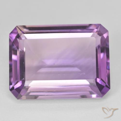 20.24ct Натуральный Medium Light Purplish-Violet Аметист, Изумрудная огранка, Чистота VVS