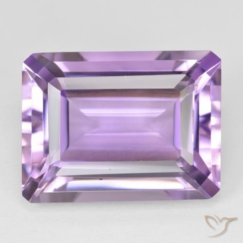 21.50ct Натуральный Розовато-фиолетовый Аметист, Изумрудная огранка, Чистота VVS