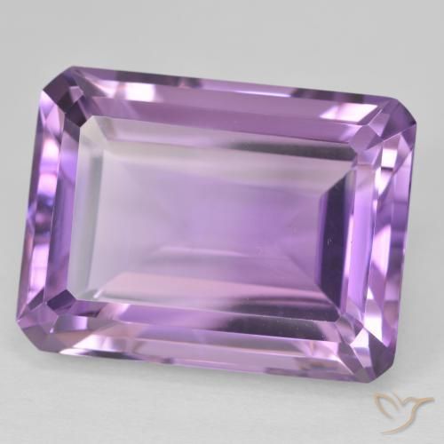 25.46 карата, натуральный Medium Light Purplish-Violet Аметист, Октагон / Изумрудная Огранка, Чистота VVS