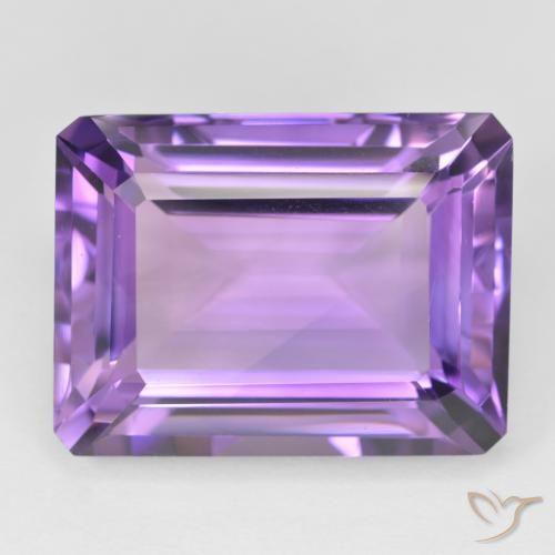 22.70ct Натуральный Средний фиолетовый Аметист, Изумрудная огранка, VVS-VS