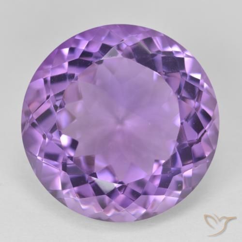 25.64ct Натуральный Розовато-фиолетовый Аметист, Круглый, VVS-VS