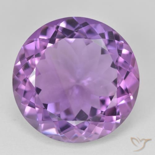 23.92ct Натуральный Розовато-фиолетовый Аметист, Круглый, VVS-VS
