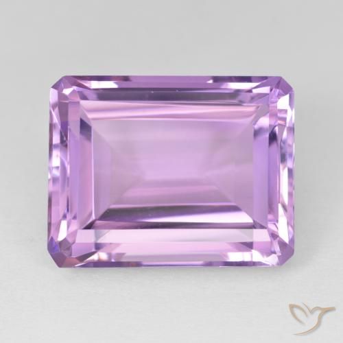 19.79ct Натуральный Розовато-фиолетовый Аметист, Изумрудная огранка, VVS-VS