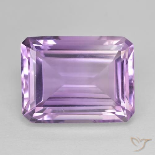 18.72ct Натуральный Розовато-фиолетовый Аметист, Изумрудная огранка, VVS-VS