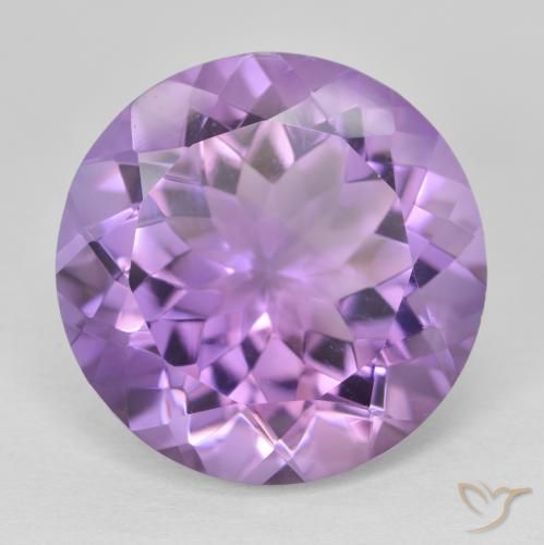 12.86ct Натуральный Средний розовый фиолетовый Аметист, Круглый, Чистота VVS