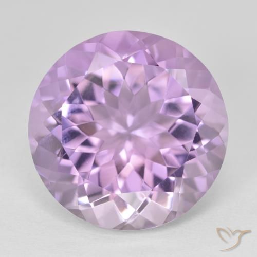 12.84ct Натуральный Розовато-фиолетовый Аметист, Круглый, Чистота VVS
